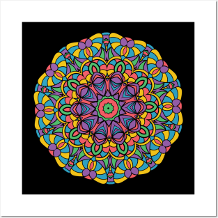 Colorful Mandala Pattern Posters and Art